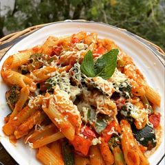 A picture of Red sauce pasta😋.