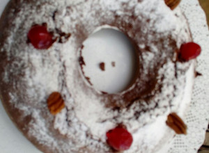 Una foto de Torta de chocolate, salvado de trigo y chocolate
