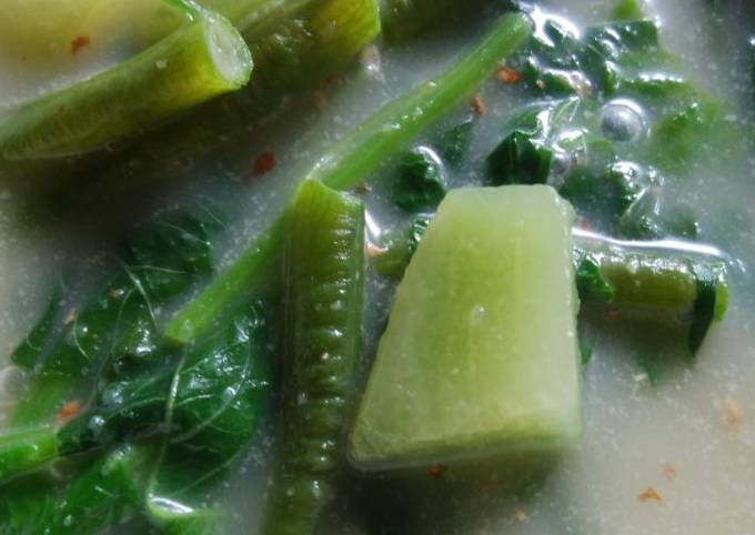 Bobor bayam labu kacang panjang