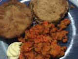 Puré de calabaza y milanesa