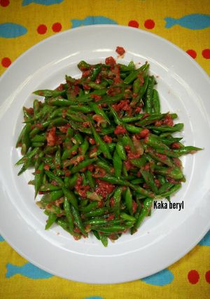 Foto resep Buncis tumis kornet #BantuMantenBaru 💏💖💍