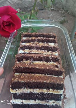 عکسی از دستور کیک اسنیکرز