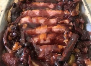 Foto de Picanha Suína com frutas