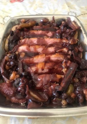 Foto de Picanha Suína com frutas