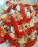 Ensalada de arroz con vinagreta de mostaza