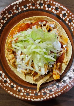 Una foto de Tinga de pollo