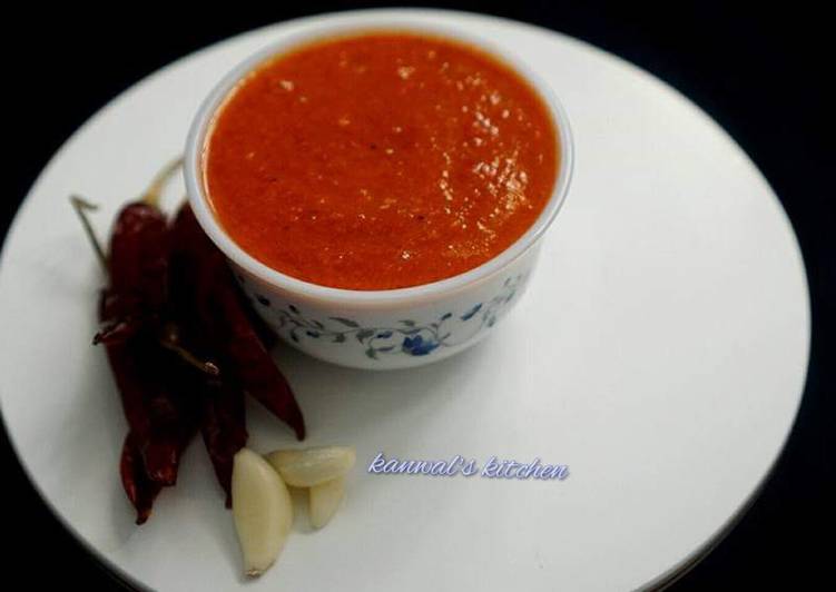 Steps to Prepare Favorite Rajasthani chilli  garlic chutney