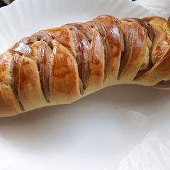 A picture of Double Braided Chocolate Banana Bread.