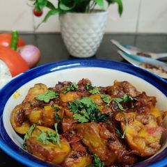 A picture of Kadhai Mushroom masala.
