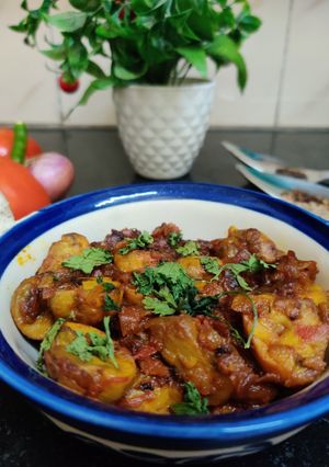 A picture of Kadhai Mushroom masala.
