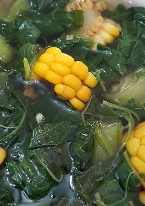 A picture of Spinach Sweet Corn Soup.