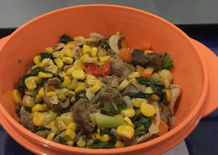 Resep Tumis sayur ati ampela Anti Gagal