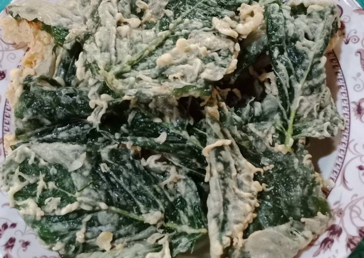 Peyek bayam kriuk anti gagal