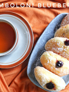 Foto resep Donat bomboloni blueberry ekonomis