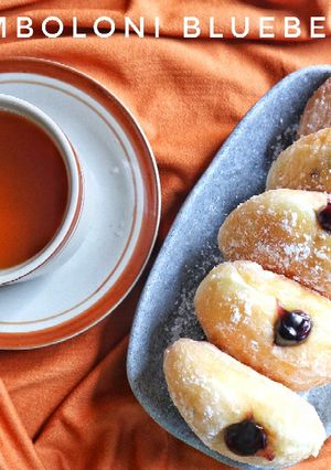 Foto resep Donat bomboloni blueberry ekonomis