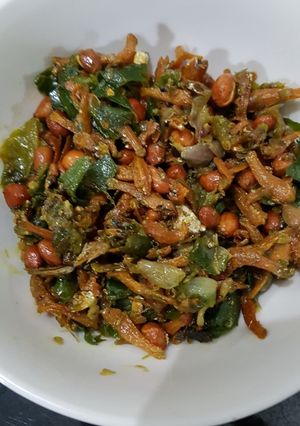 Foto resep Teri kacang balado ijo