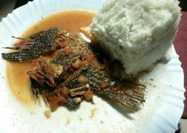 Steps to Prepare Appetizing Stewed fish served with Ugali Cooking Basics for Newbies