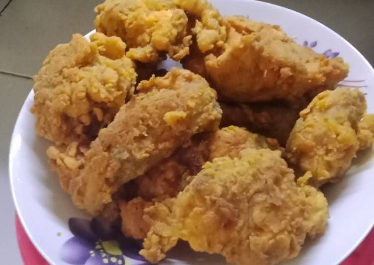 Friedchicken hot crispy simple ala aku