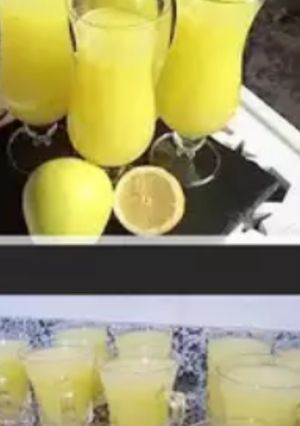 A picture of Refreshing and Easy-to-Make Lemon and Apple Juice 😋👌.