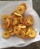 Tajaditas de plátano verde