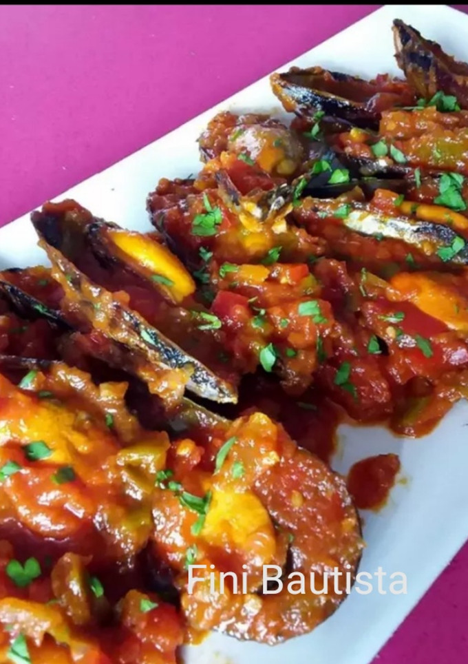Una foto de Mejillones en salsa