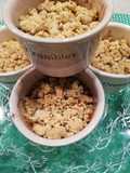 Crumbles con pere e mele caramellate