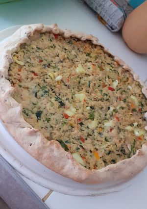 Una foto de Tarta de pescado y acelga