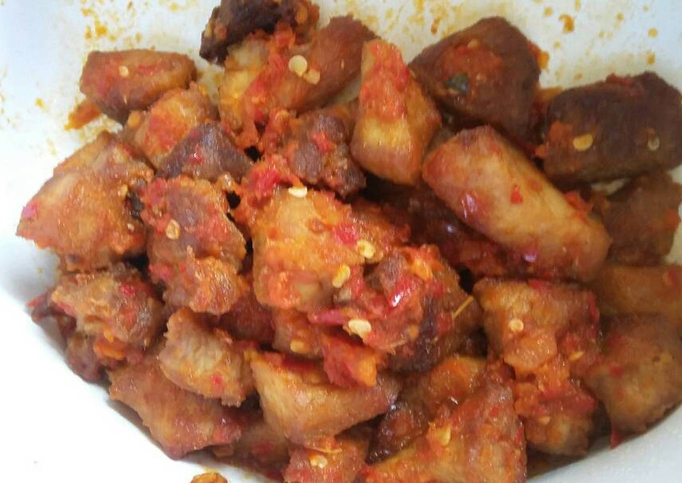Babi goreng sambal balado