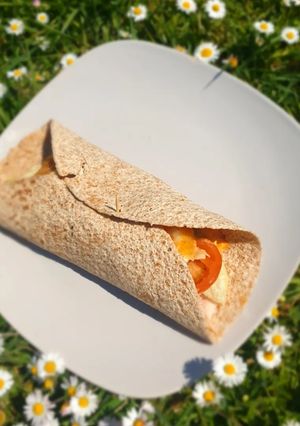 Une photo de Wrap à la mozza panée