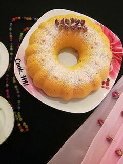 عکسی از دستور کیک زعفران و گلاب