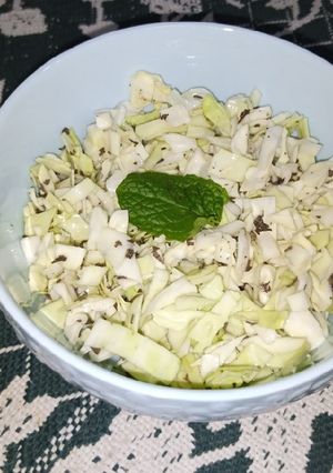A picture of Cabbage and mint salad.