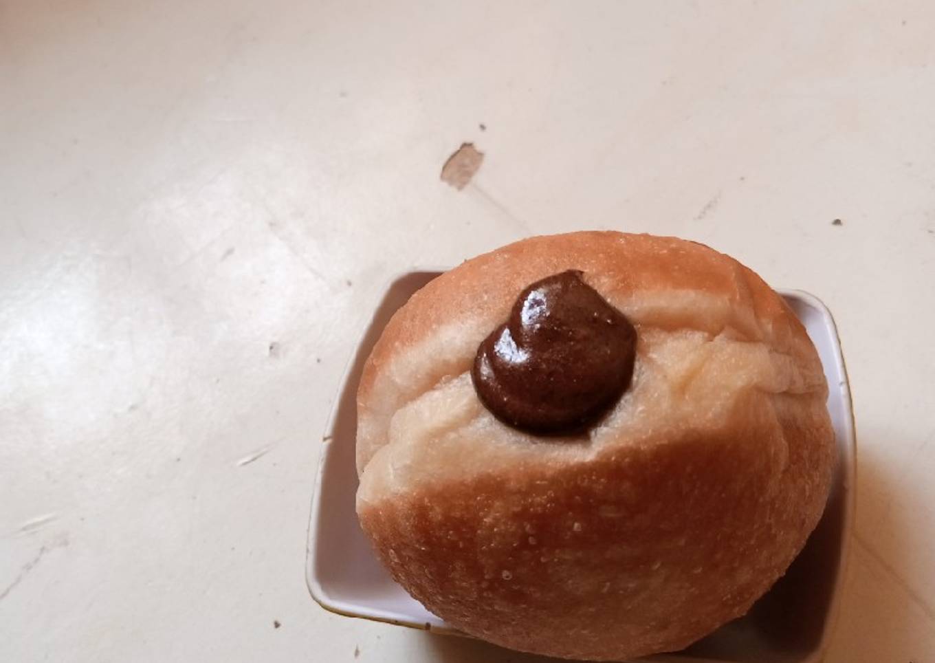 Chocolate filled doughnut