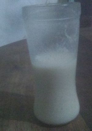 Una foto de Licuado de banana sin licuadora