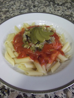 Una foto de Macarrones con salsa de tomate
