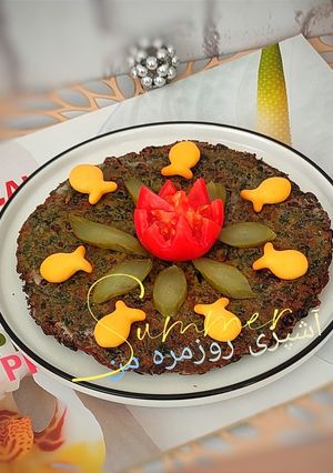 عکسی از دستور کوکو سبزی خوشمزه و مقوی با پودر جوانه ها