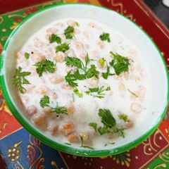 A picture of Spicy Boondi Raita.