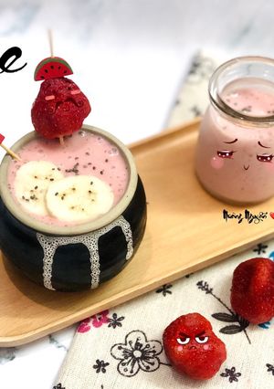 Hình của món Smoothie strawberry+ banana.