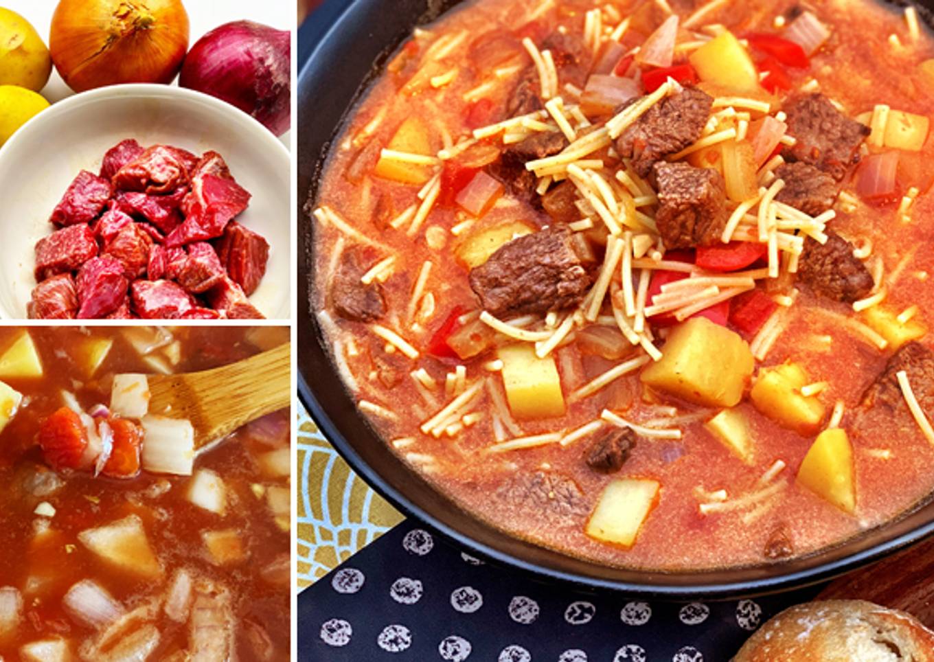 Peruvian Beef and Noodle Stew