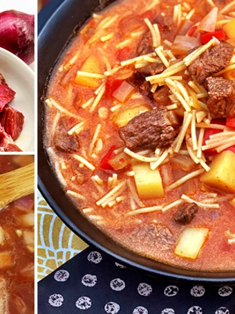 Easy Way Make Recipe Peruvian Beef and Noodle Stew that is Delicious, Can Spoil the Tongue}