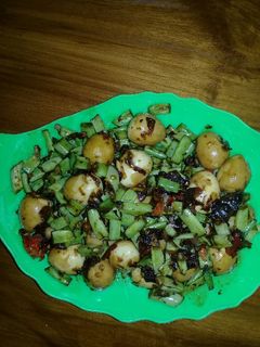 Foto resep Tumis buncis dan telur puyuh