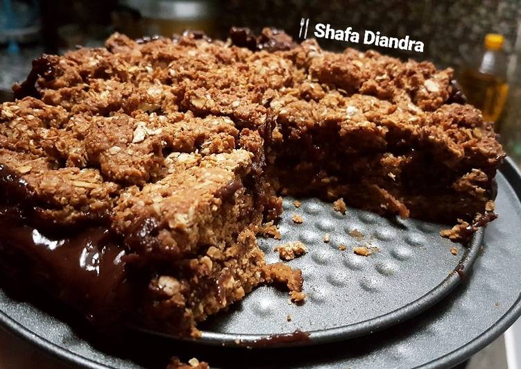 Melted Choco-Oat Crumble Pie🇺🇸