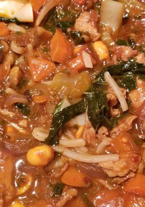 A picture of Chicken, celery & ginger stir-fry.