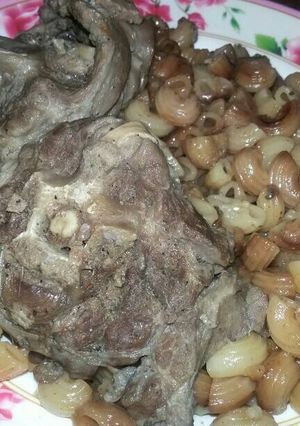 صورة لوصفة مكرونه محمرة باللحمة الضانى 🐑🐏🐑