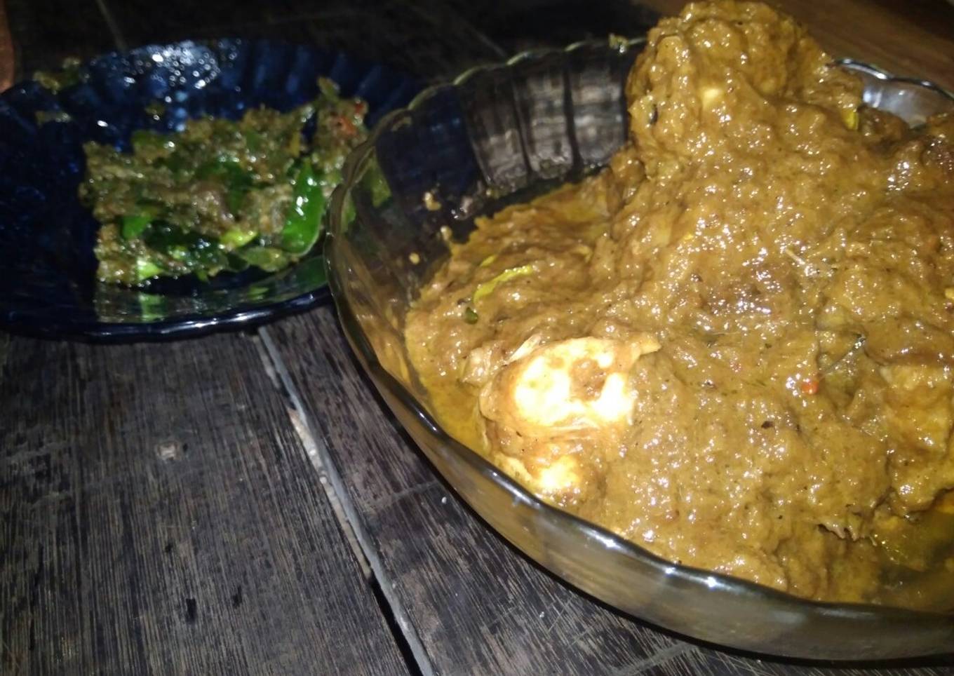 Rendang Ayam sambel ijo ala Nasi Padang
