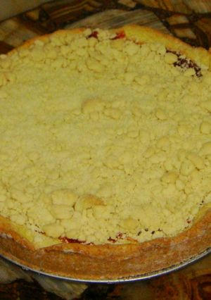 Una foto de Crumble de membrillo