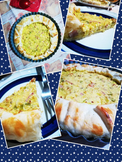 Foto di Torta salata con porro e prosciutto cotto