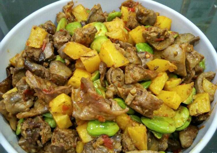  Resep  Hati  ampela  petai balado sambal masak  ABC oleh 