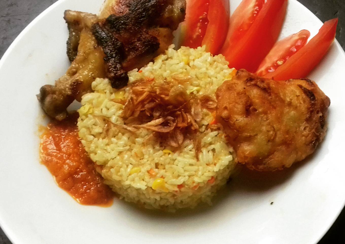 Paha ayam bakar kalasan.