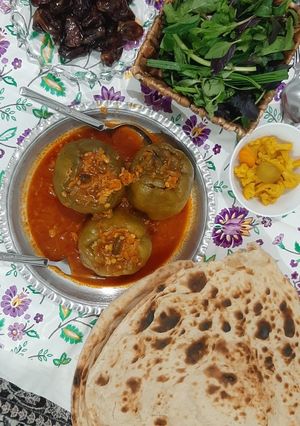 عکسی از دستور دلمه فلفل دلمه ای