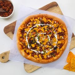 A picture of Mexican mania pizza.